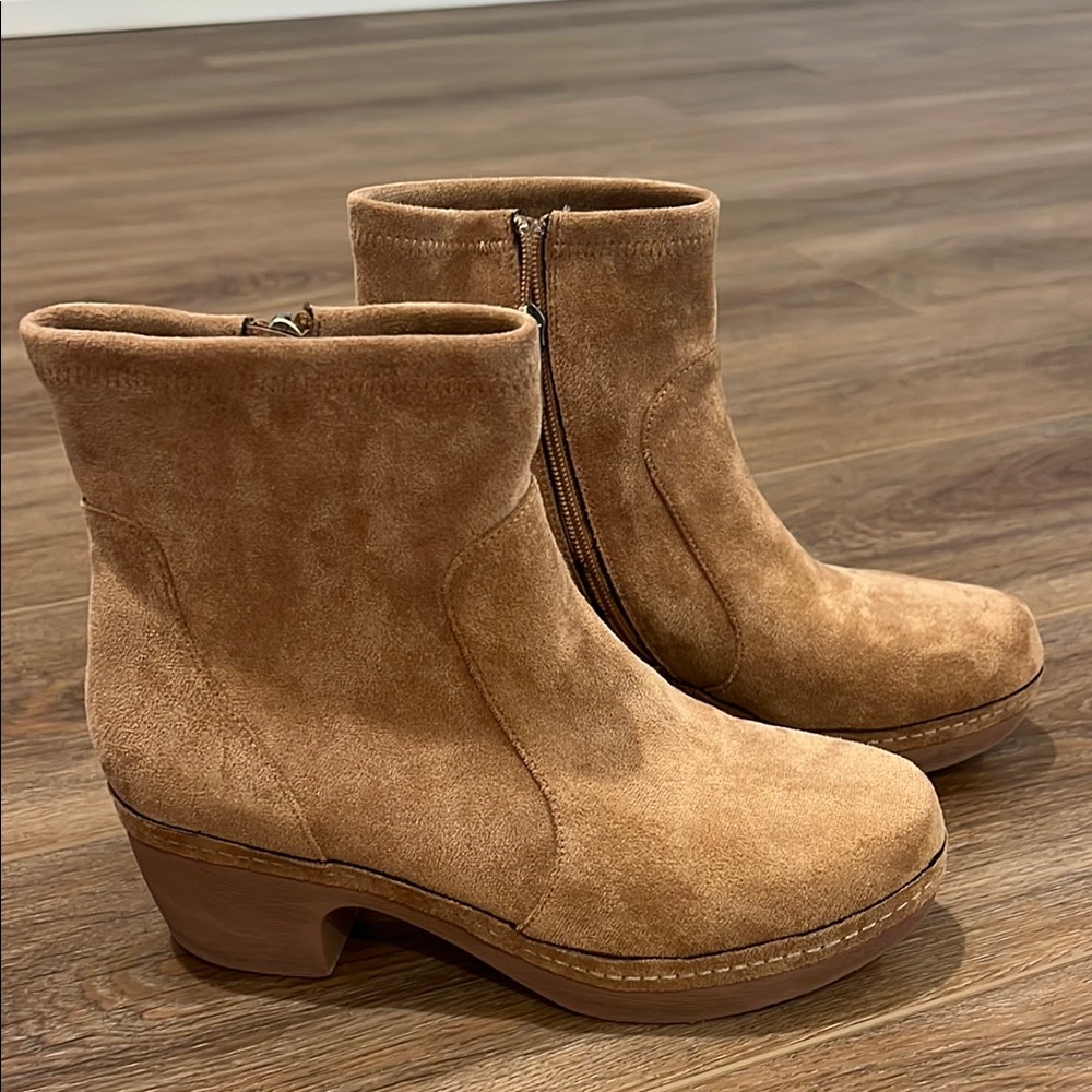 Antelope Brown Suede Ankle Booties